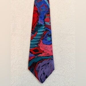 PALACE Red and Blue Silk Tie
